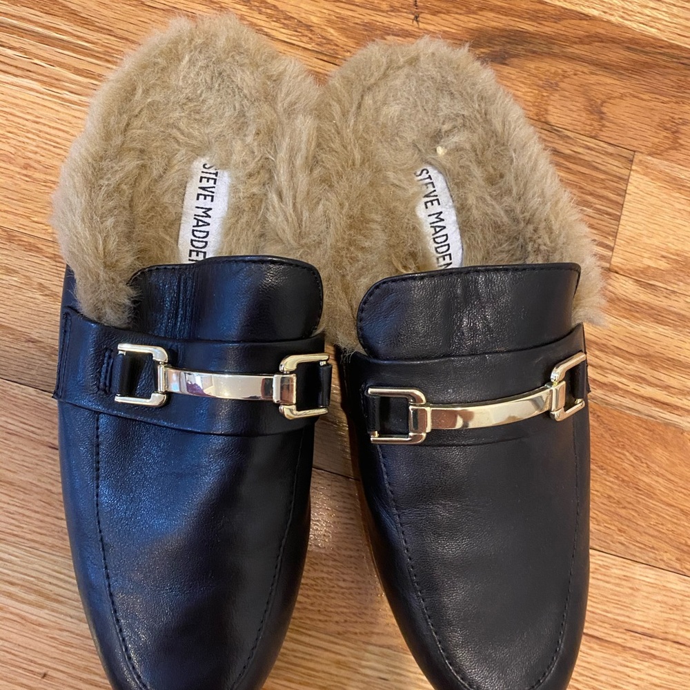 Steve Madden fur mules